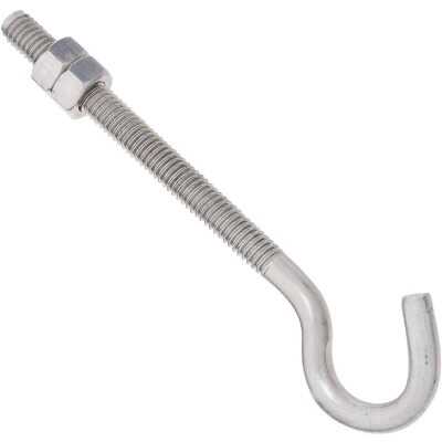 National 5/16 In. x 5 In. Stainless Steel Hook Bolt with Hex Nuts